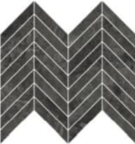Плитка Refin River Graphite Mosaico Chevron Lucido R 26x32.5 см, поверхность полированная