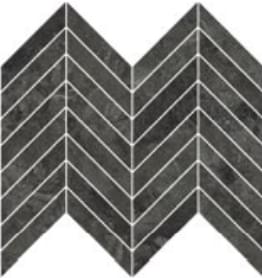 Плитка Refin River Graphite Mosaico Chevron Lucido R 26x32.5 см, поверхность полированная