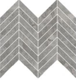 Плитка Refin River Grey Mosaico Chevron Lucido R 26x32.5 см, поверхность полированная