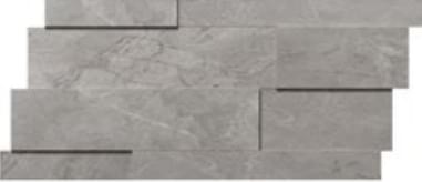 Плитка Refin River Grey Muretto 3D Mix R 28.2x58.6 см, поверхность матовая