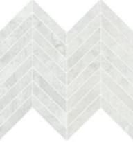 Плитка Refin River White Mosaico Chevron Lucido R 26x32.5 см, поверхность полированная