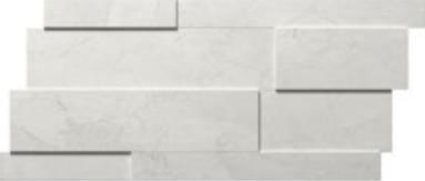 Плитка Refin River White Muretto 3D Mix R 28.2x58.6 см, поверхность матовая