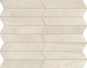 Плитка Refin Sublime Beige Plisse Mosaico Mix R 28x36 см, поверхность матовая, рельефная