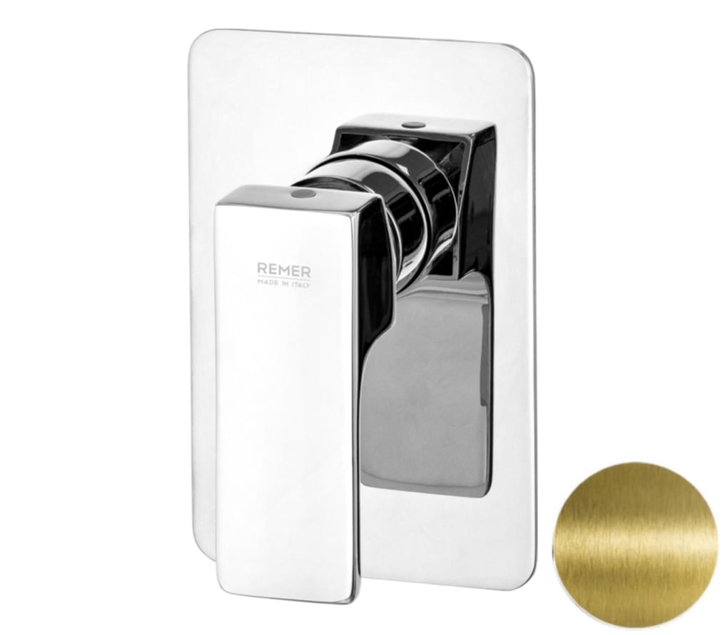 Плитка Remer Absolute Встраиваемый смеситель для душа ABSOLUTE состаренная латунь  поверхность брашированная