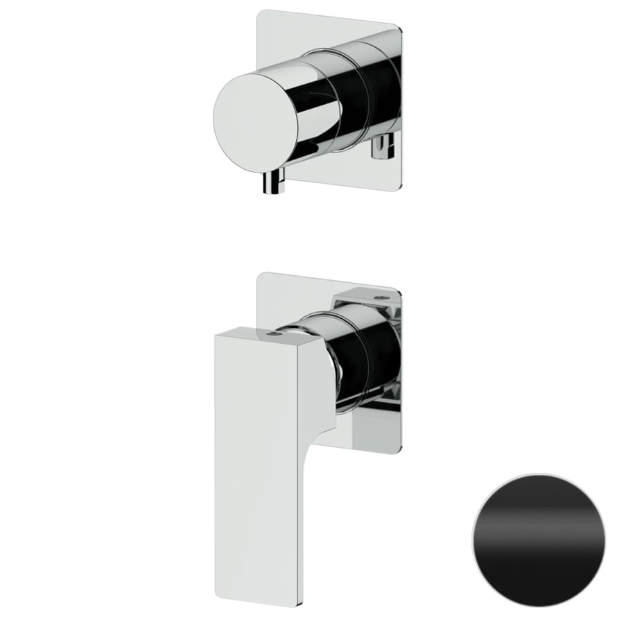 Плитка Remer Absolute Встраиваемый смеситель для душа ABSOLUTE черный матовый  поверхность матовая