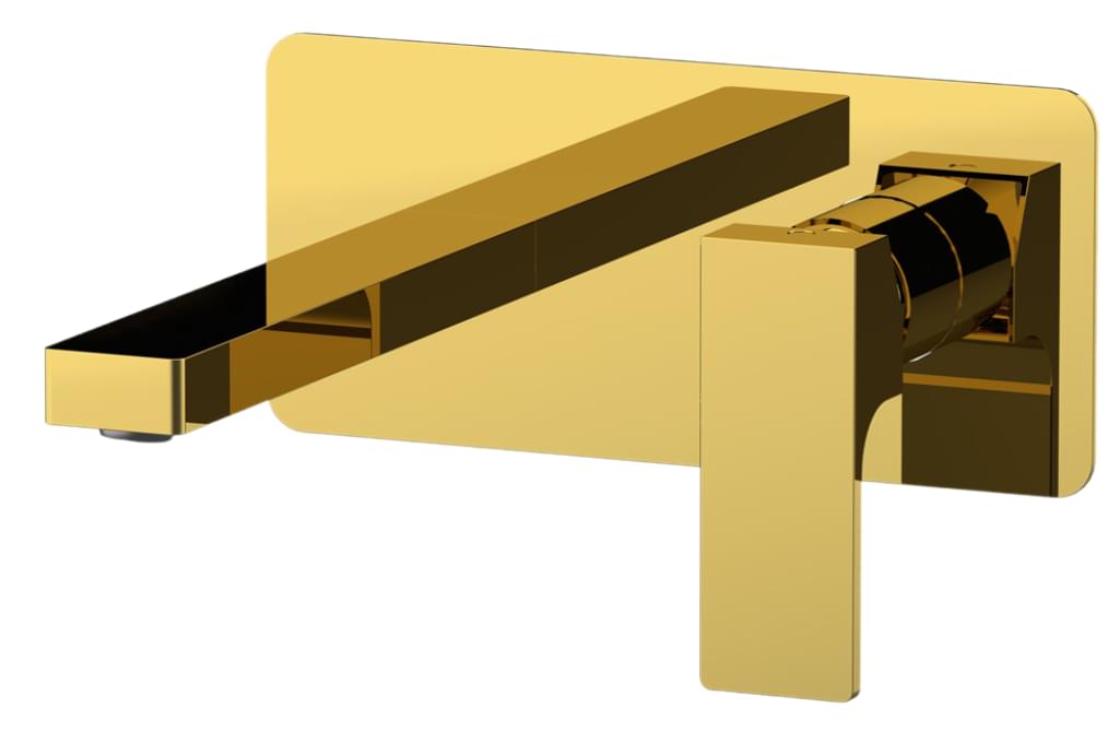 Плитка Remer Absolute Встраиваемый смеситель для раковины квадратный ABSOLUTE золото глянцевое  поверхность глянец