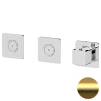 Плитка Remer Absolute Встраиваемый смеситель термостатический для душа ABSOLUTE золото брашированное поверхность брашированная