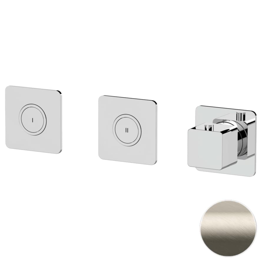 Плитка Remer Absolute Встраиваемый смеситель термостатический для душа ABSOLUTE сталь  поверхность матовая