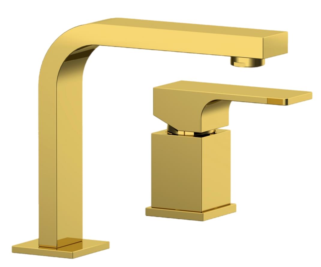 Плитка Remer Absolute Высокий квадратный смеситель для раковины ABSOLUTE золото глянцевое  поверхность глянец