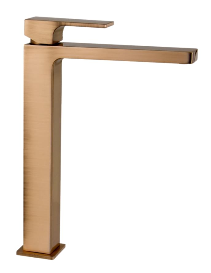 Плитка Remer Absolute Высокий смеситель для раковины ABSOLUTE состаренная латунь  поверхность брашированная