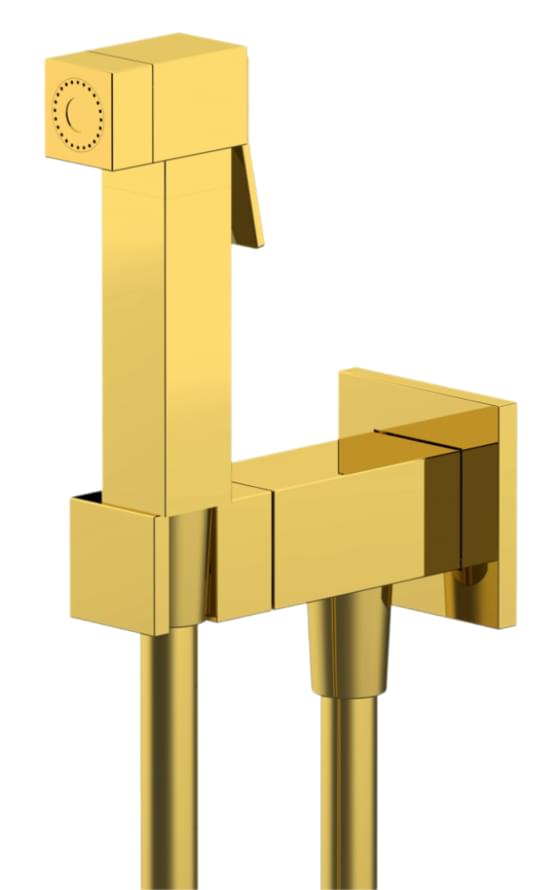 Плитка Remer Absolute Гигиенический душ со смесителем ABSOLUTE золото глянцевое  поверхность глянец