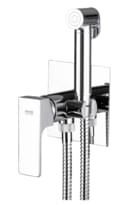 Плитка Remer Absolute Гигиенический душ со смесителем квадратный ABSOLUTE хром поверхность глянец