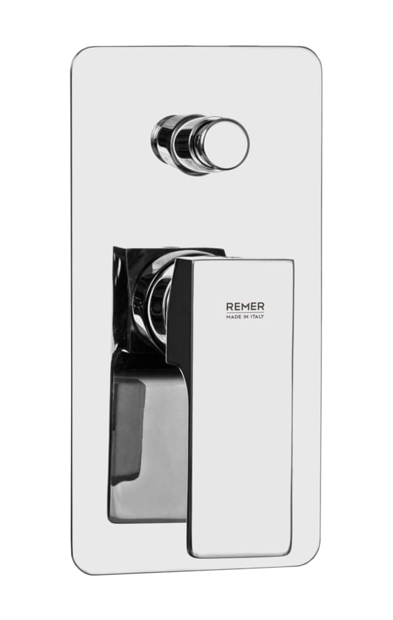 Плитка Remer Absolute Квадратный смеситель для душа на 2 выхода ABSOLUTE хром  поверхность глянец