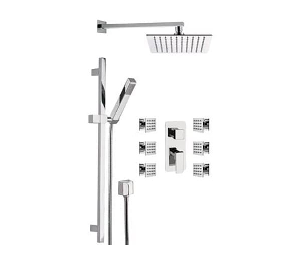 Плитка Remer Absolute Комплект: Душевая система ABSOLUTE на 8 выходов хром  поверхность глянец
