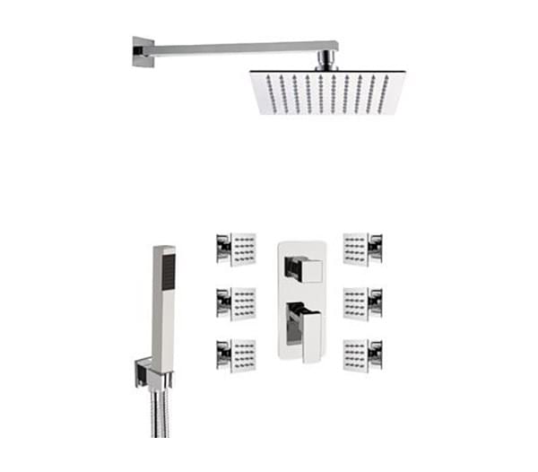 Плитка Remer Absolute Комплект: Душевая система на 8 выходов ABSOLUTE хром  поверхность глянец