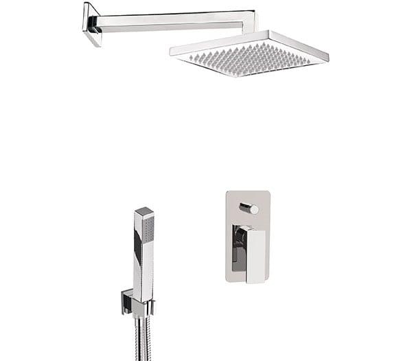 Плитка Remer Absolute Комплект: Квадратная душевая система ABSOLUTE хром  поверхность глянец