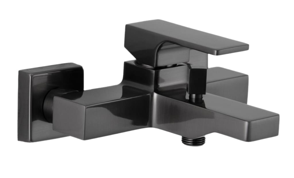Плитка Remer Absolute Настенный смеситель для ванны ABSOLUTE черный брашированный хром  поверхность брашированная