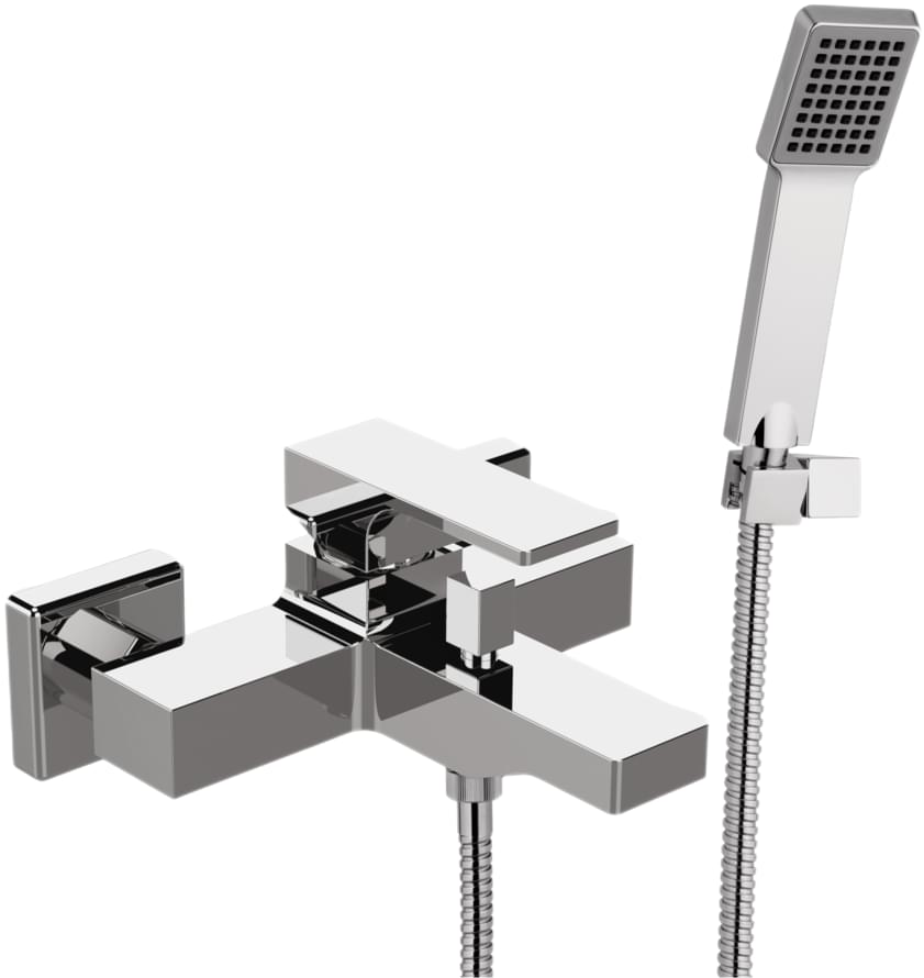 Плитка Remer Absolute Настенный смеситель для ванны с лейкой ABSOLUTE хром  поверхность глянец