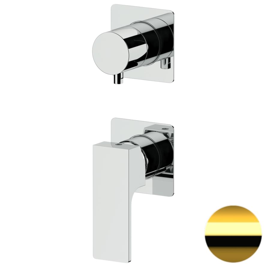 Плитка Remer Absolute Смеситель встраиваемый для душа ABSOLUTE золото глянцевое  поверхность глянец