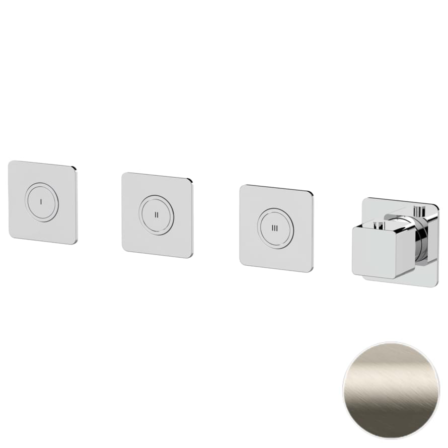 Плитка Remer Absolute Смеситель встраиваемый термостатический для душа ABSOLUTE сталь  поверхность матовая