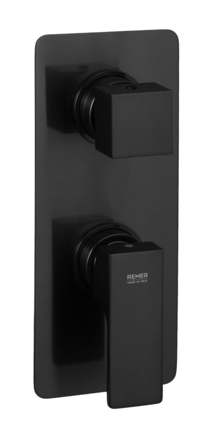 Плитка Remer Absolute Смеситель для душа ABSOLUTE встраиваемый черный брашированный хром  поверхность брашированная