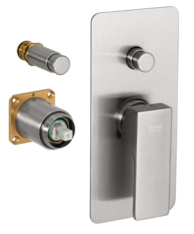 Плитка Remer Absolute Смеситель для душа ABSOLUTE никель брашированный  поверхность брашированная