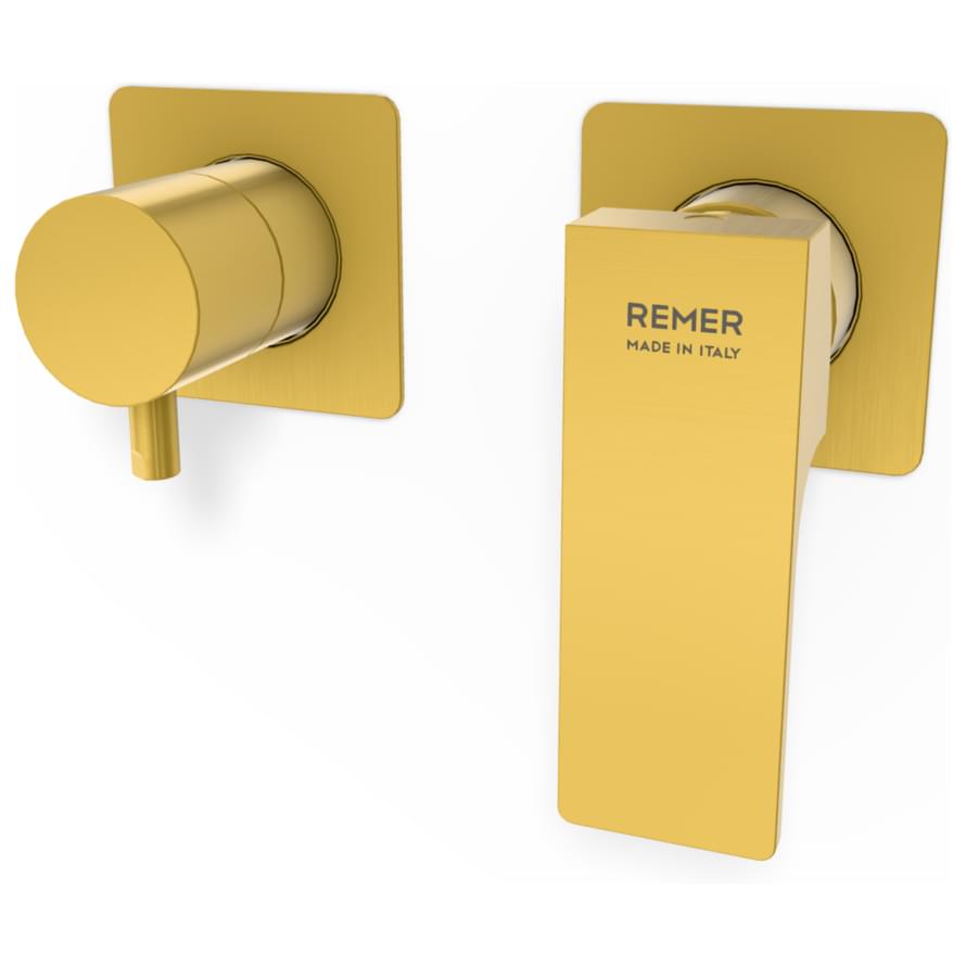 Плитка Remer Absolute Смеситель для душа встраиваемый ABSOLUTE золото брашированное  поверхность брашированная