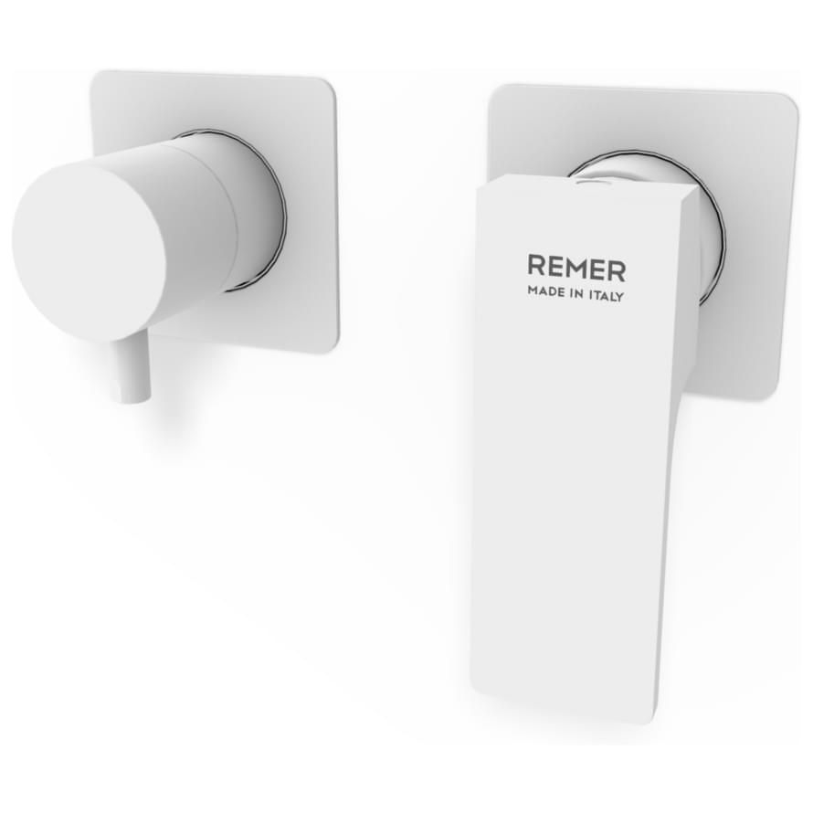 Плитка Remer Absolute Смеситель для душа на 2 вывода ABSOLUTE белый матовый  поверхность матовая