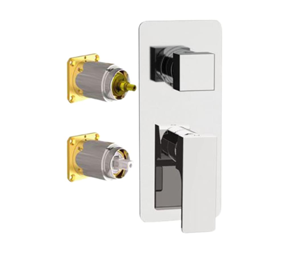 Плитка Remer Absolute Смеситель для душа на 2 выхода ABSOLUTE хром  поверхность глянец