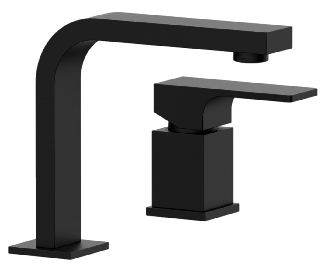 Плитка Remer Absolute Смеситель для раковины ABSOLUTE квадратный черный матовый  поверхность матовая