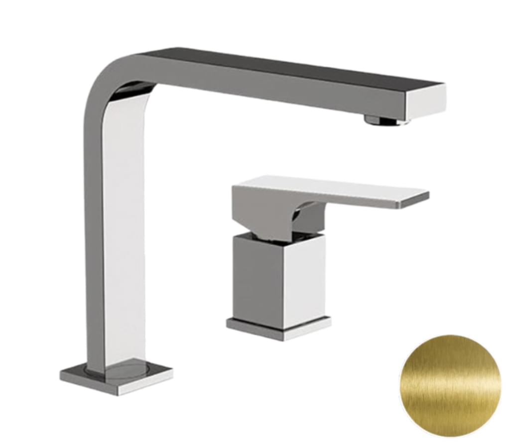 Плитка Remer Absolute Смеситель для раковины высокий ABSOLUTE состаренная латунь  поверхность брашированная
