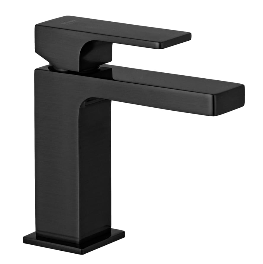 Плитка Remer Absolute Смеситель для раковины г-образный ABSOLUTE черный брашированный хром  поверхность брашированная