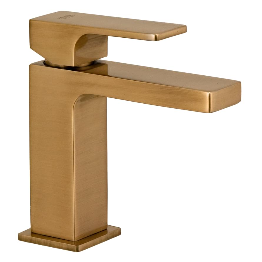 Плитка Remer Absolute Смеситель для раковины квадратный ABSOLUTE состаренная латунь  поверхность брашированная