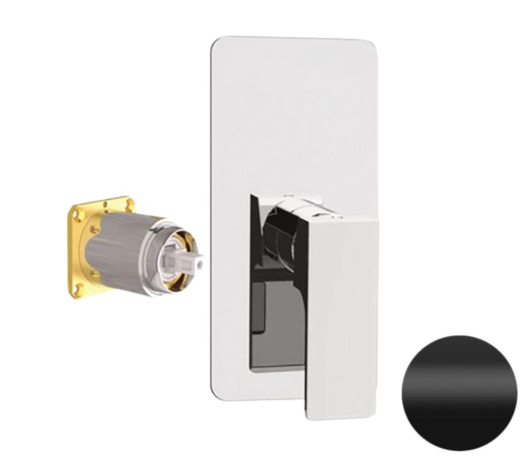 Плитка Remer Absolute Смеситель квадратный для душа ABSOLUTE черный матовый  поверхность матовая