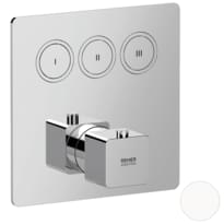 Плитка Remer Absolute Смеситель термостатический для душа ABSOLUTE квадратный белый матовый поверхность матовая