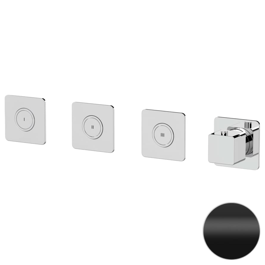 Плитка Remer Absolute Смеситель термостатический для душа ABSOLUTE черный матовый  поверхность матовая