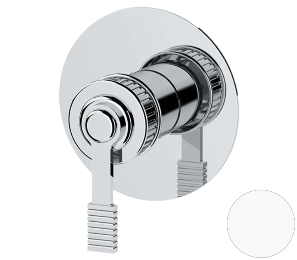 Плитка Remer Atelier Встраиваемый округлый меситель для душа ATELIER белый матовый  поверхность матовая