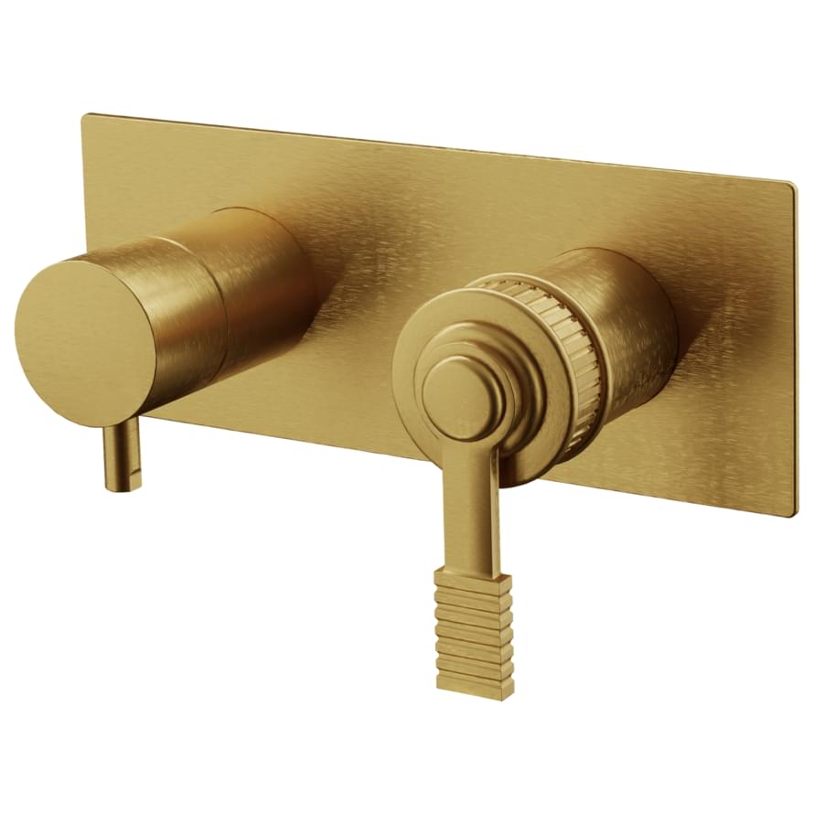 Плитка Remer Atelier Встраиваемый смеситель для душа ATELIER золото брашированное  поверхность брашированная
