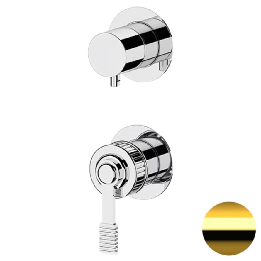 Плитка Remer Atelier Встраиваемый смеситель для душа на 3 выхода ATELIER золото глянцевое  поверхность глянец