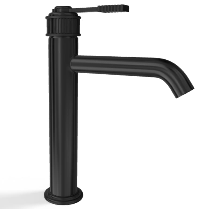 Плитка Remer Atelier Высокий смеситель для раковины ATELIER черный брашированный хром  поверхность брашированная