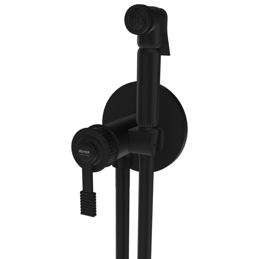 Плитка Remer Atelier Гигиенический душ со смесителем ATELIER черный матовый  поверхность матовая