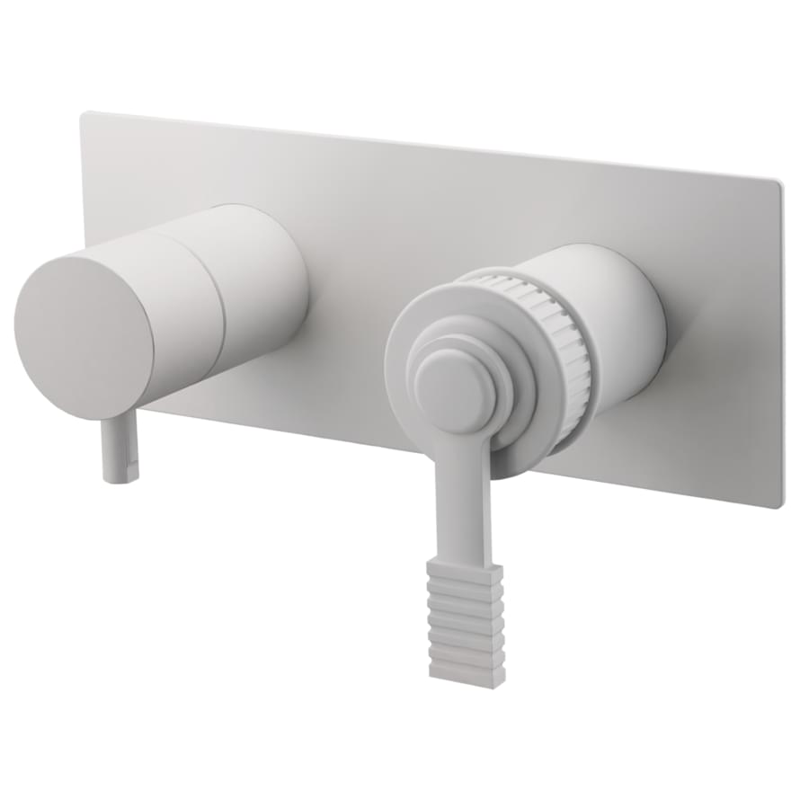 Плитка Remer Atelier Квадратный смеситель для душа ATELIER белый матовый  поверхность матовая