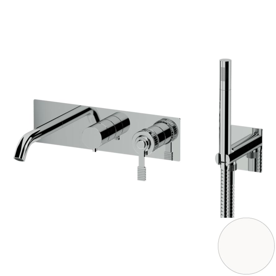 Плитка Remer Atelier Настенный смеситель для ванны ATELIER белый матовый  поверхность матовая