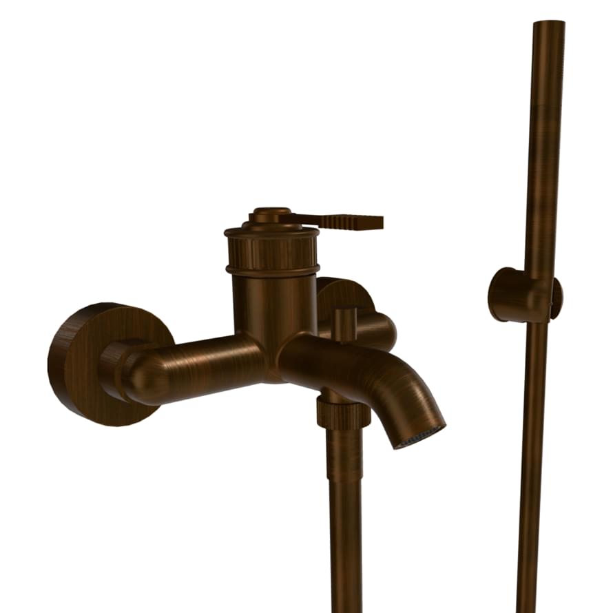 Плитка Remer Atelier Настенный смеситель для ванны ATELIER бронза масляная  поверхность матовая