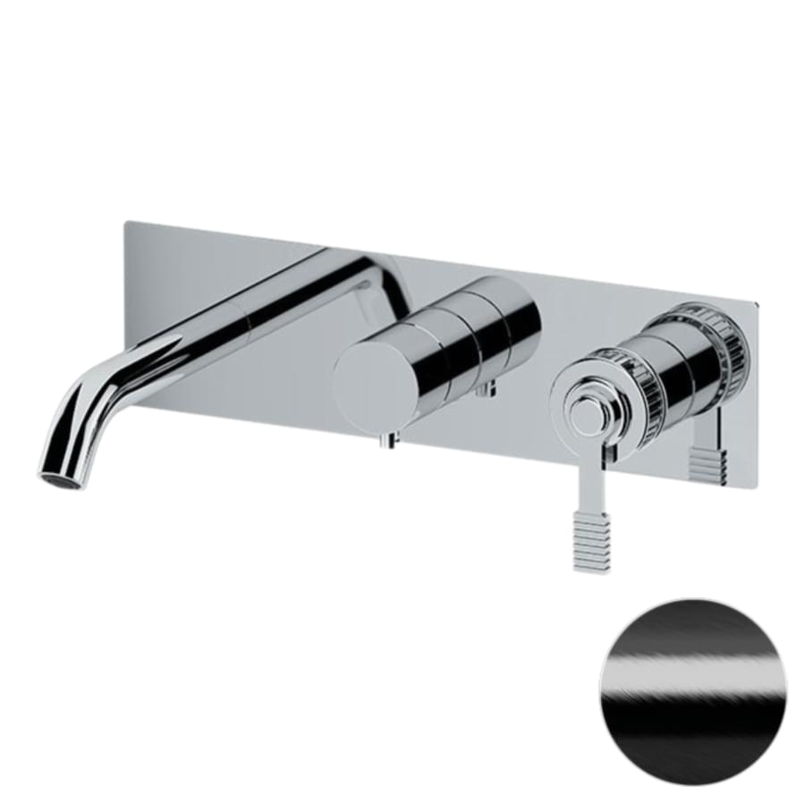 Плитка Remer Atelier Смеситель встраиваемый для ванны ATELIER черный брашированный хром  поверхность брашированная