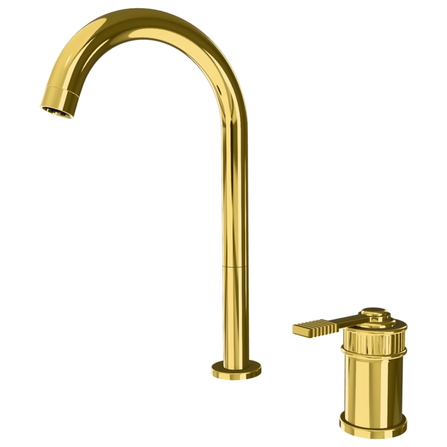 Плитка Remer Atelier Смеситель высокий для раковины ATELIER золото глянцевое  поверхность глянец