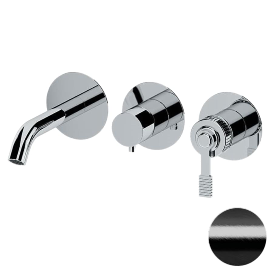 Плитка Remer Atelier Смеситель для ванны ATELIER встраиваемый черный брашированный хром  поверхность брашированная