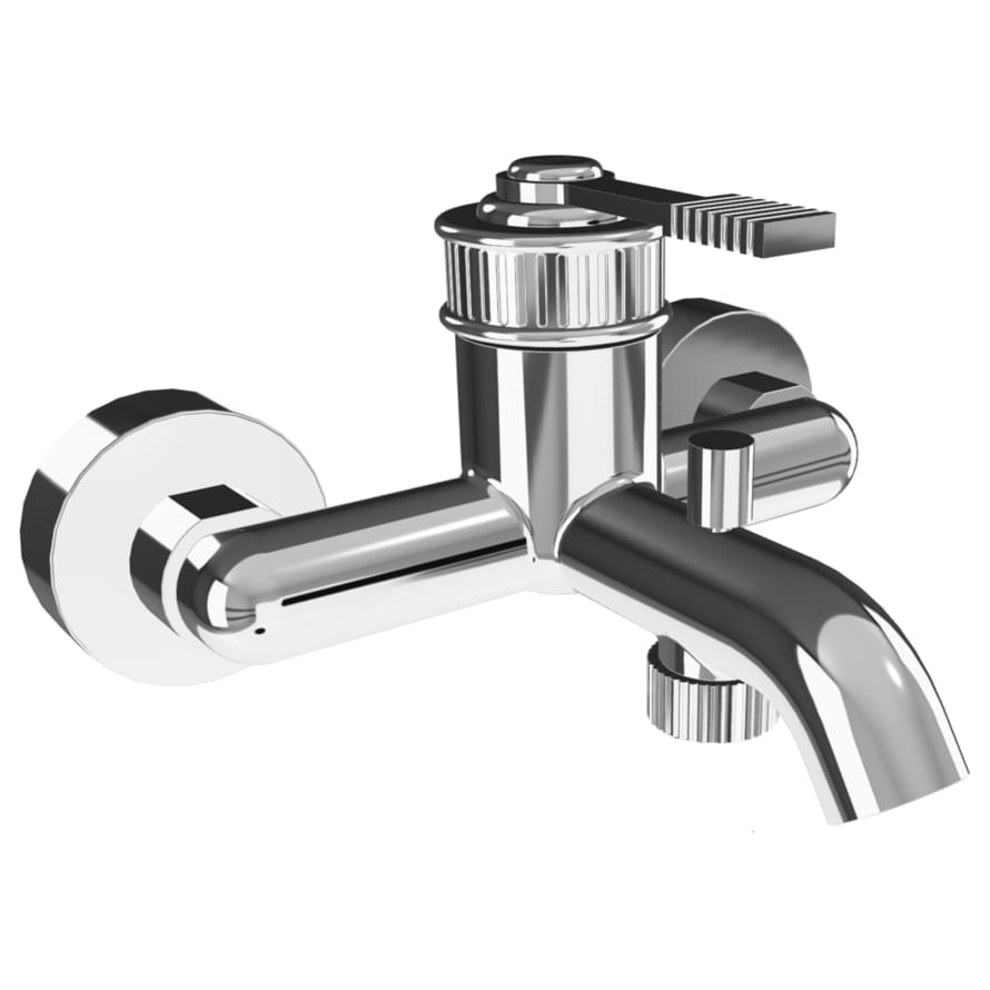 Плитка Remer Atelier Смеситель для ванны ATELIER настенный хром  поверхность глянец