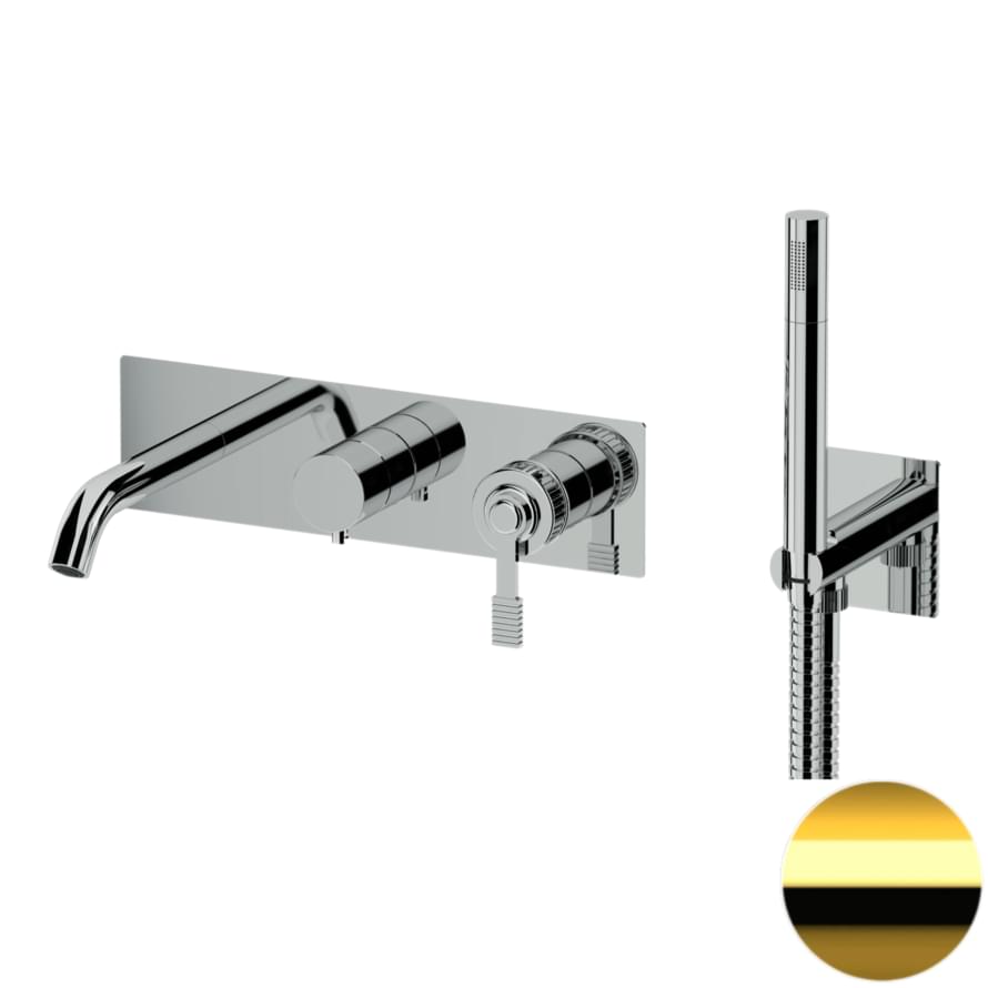 Плитка Remer Atelier Смеситель для ванны квадратный ATELIER золото глянцевое встраиваемый  поверхность глянец