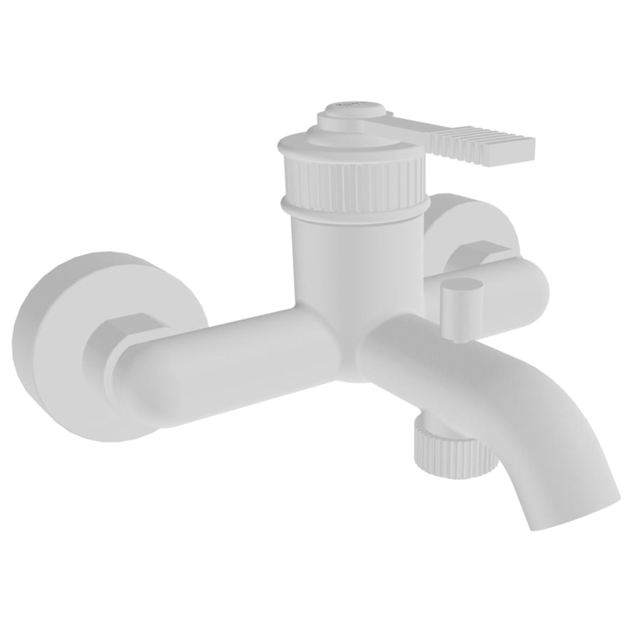 Плитка Remer Atelier Смеситель для ванны настенный ATELIER белый матовый  поверхность матовая